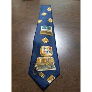 Museo Computer Laptop Disc Navy Tie